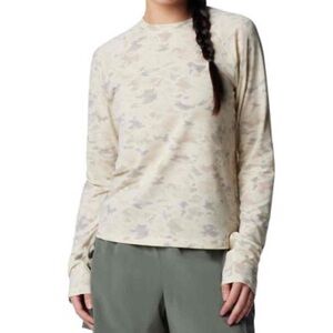 Columbia PFG Uncharted Shirt Women's XS Beige Knit Omni-Shade Long Sleeve